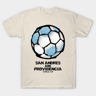 San Andrés and Providencia Football Country Flag T-Shirt